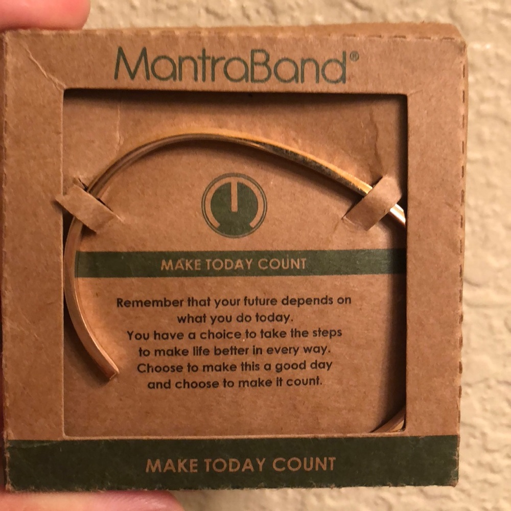 Rose gold Make Today Count MantraBand